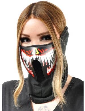 Sound Activated Bloody Red Teeth Light Up Mask