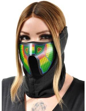 Sound Activated Tribal Wave Pattern Light Up Mask