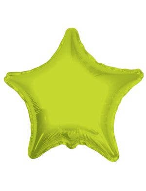 Image of Chartreuse Yellow Star Shaped 46cm Foil Party Balloon