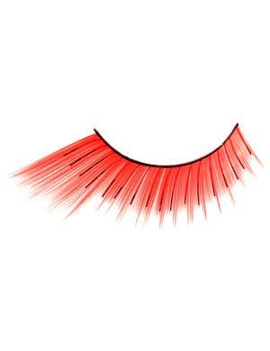 Winged Red False Eyelashes with Tinsel Highlights