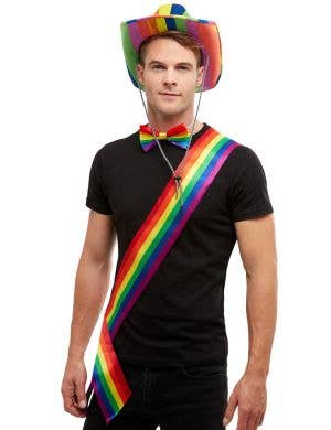 Image of Rainbow Party Sash Mardi Gras Costume Accessory