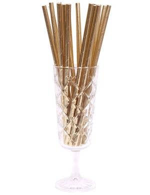Image of Champagne Gold 20 Pack Paper Straws