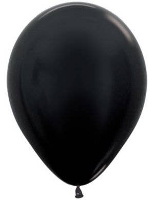 Image of Metallic Black Single 30cm Latex Balloon