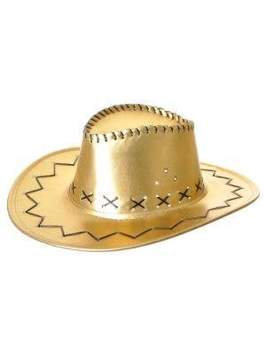 Image of Metallic Gold Women’s Cowboy Costume Hat