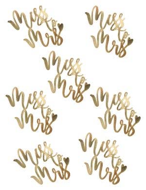Image of Gold Miss to Mrs 8g Pack Hens Party Confetti