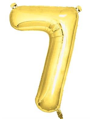Image of Metallic Gold 84cm Number 7 Foil Balloon