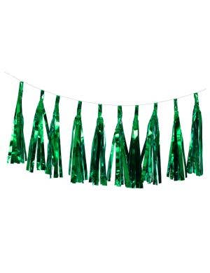Image of Metallic Green 9 Pack 35cm Tassels
