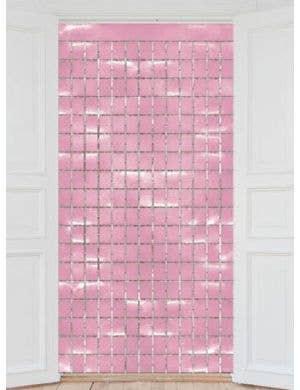 Image of Metallic Pink Square Foil 2m x 90cm Backdrop Decoration