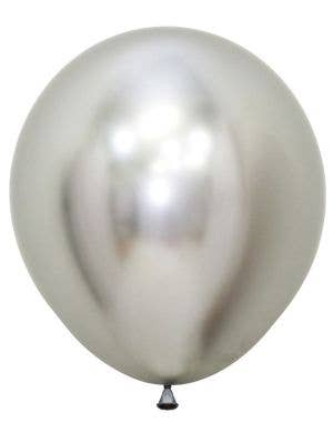 Image of Metallic Reflex Silver 6 Pack 45cm Latex Balloons 