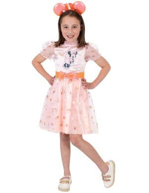 Image of Deluxe Pink Minnie Mouse Girls Disney Costume