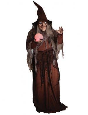 Deluxe 6 Foot Ragged Old Witch Halloween Decoration with Lights, Sounds and Movement - Front Image