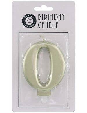 Image of Gold 9cm Number 0 Birthday Candle