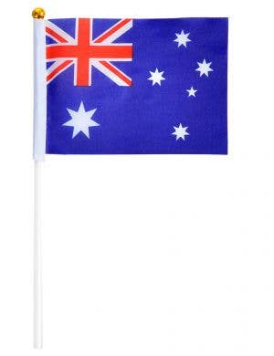 6 Mini Handheld Aussie Flags on Poles Australia Day Party Decorations - Main Image