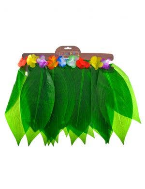 Adult's Short Green Palm Leaf Hawaiian Costume Skirt