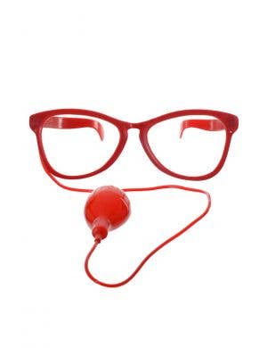 Red Novelty Squirt Trick Clown Glasses Costume Accessories Main Image