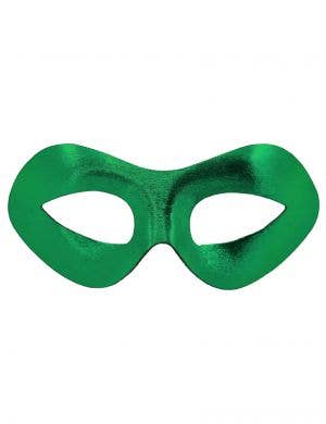 Green Metallic Super Hero Costume Mask