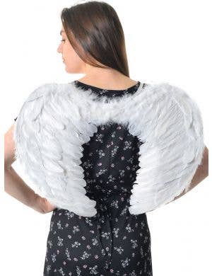 Mid Size White Feather Angel Wings