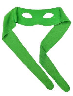 Green Tie On Super Hero Costume Mask