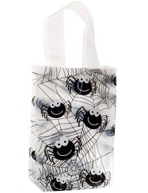 Set of 6 Plastic Trick or Treat Party Bags with Spider Print