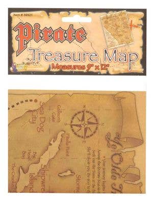 Image of Pirate Treasure Map Ancient Brown Paper Costume Accessory