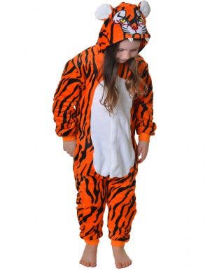 Kid's Tiger Print Animal Costume Onesie
