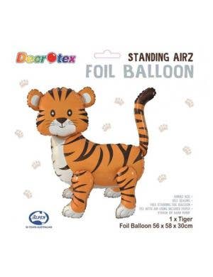 Striped Tiger 58cm Tall Standing Jungle Foil Balloon