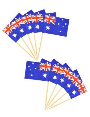Image of Set of 50 Mini Australian Flag Toothpicks