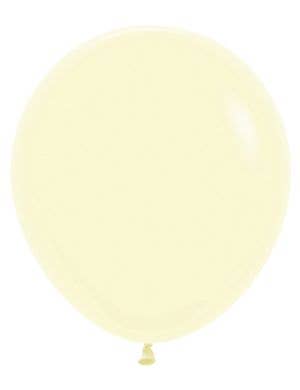 Image of Pastel Matte Yellow 6 Pack 45cm Latex Balloons