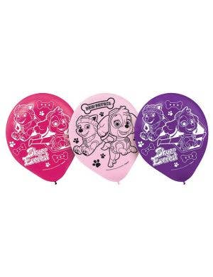 Image Of Paw Patrol Pink 6 Pack Party Balloons