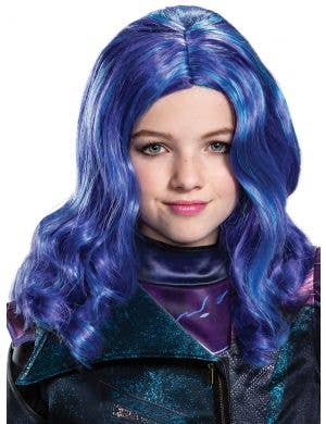 Girls Wavy Blue and Purple Descendants 3 Mal Costume Wig