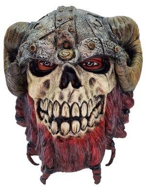Red Beard Skeleton Viking Full Head Latex Mask - Main Image