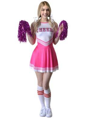 Image of Daring Pink Teen Girl's Cheerleader Costume - Main Image