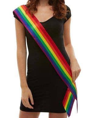 Image of Mardi Gras Rainbow Party Sash Costume Accessory