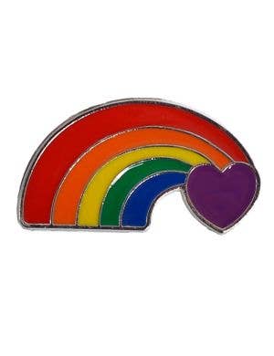 Image of Mini Rainbow and Heart Mardi Gras Costume Pin