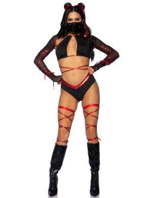 Image of Lethal Ninja Women's Sexy Fancy Dress Costume - Front View