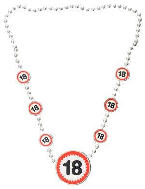 Image of 18th Birthday Silver and Red Party Necklace