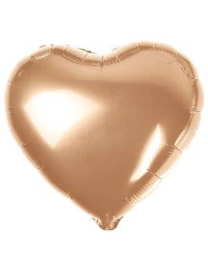 Image of Heart Shaped Metallic Rose Gold 45cm Foil Balloon