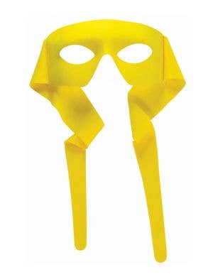 Basic Yellow Adult's Superhero Eye  Mask Costume Accessory Main Image