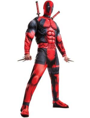 Image of Deadpool Deluxe Muscle Chest Men's Plus Size Costume - Main Photo