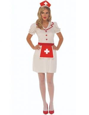 Womens Classic Red and White Nurse Costume