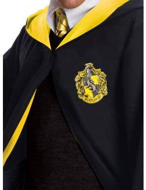 Deluxe Hufflepuff Mens Costume Robe with Hood