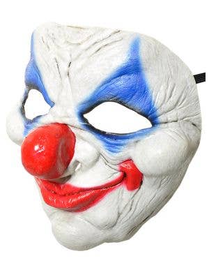 Evil Red and Blue Clown Latex Halloween Mask