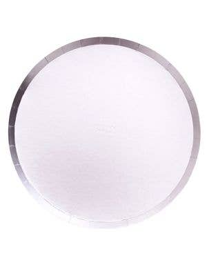 Image of Silver Matte 12 Pack 23cm Round Paper Plates