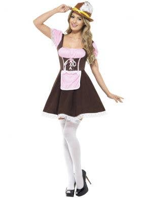 Pink and Brown Women's Tavern Girl Oktoberfest Costume Front Image