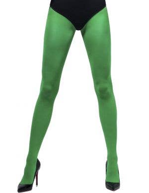 Opaque Green Full Length Women's Stockings - Main Image