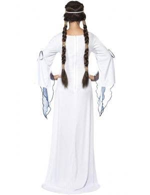 Medieval Maid Womens White Fancy Dress Costume
