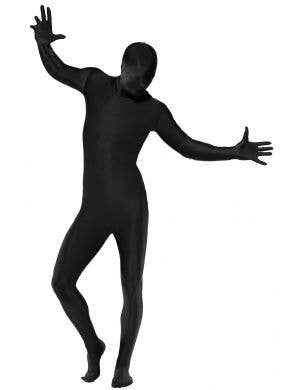 Men's Black Lycra Full Body Suit Second Skin Fancy Dress Costume View 1