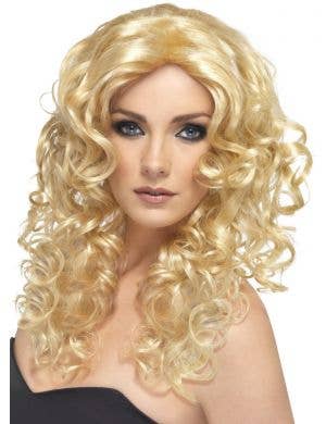 Curly Blonde Women's Long Costume Wig
