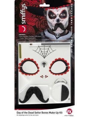 Temporary Tattoo and Facepaint Day of the Dead Makeup Kit 1