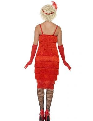 Razzle Dazzle 1920s Long Red Womens Flapper Costume